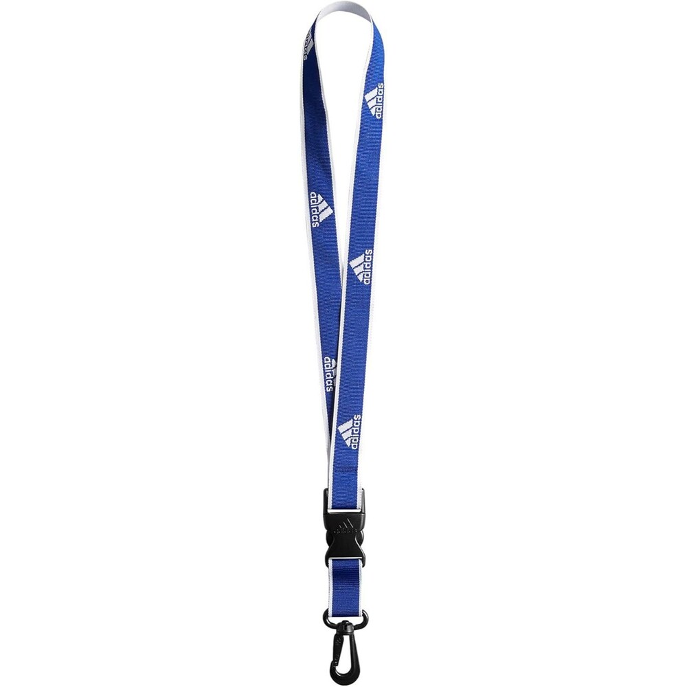 Adidas Interval Lanyard Cobalt White Keychain Key ID Badge Holder Sports Card